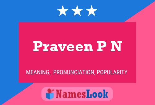 Praveen P N Name Poster