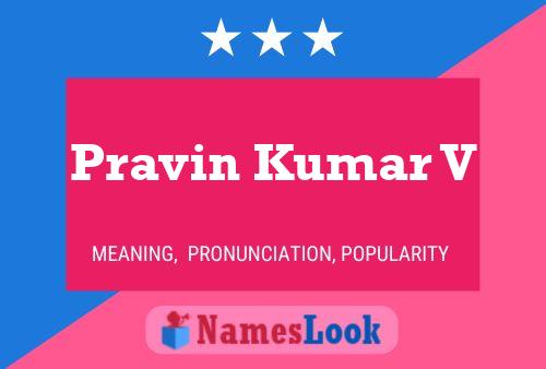 Pravin Kumar V Name Poster