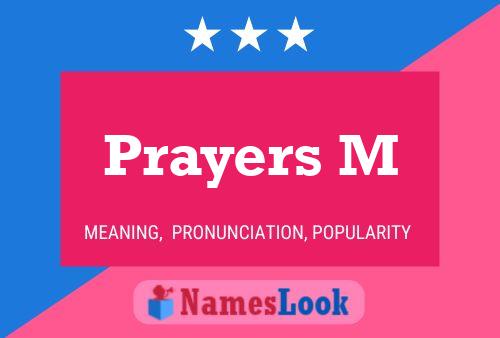 Prayers M Name Poster