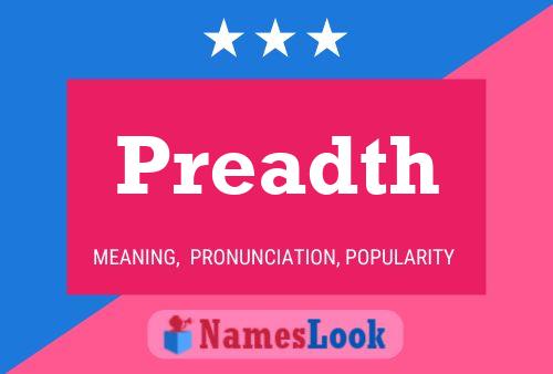 Preadth Name Poster