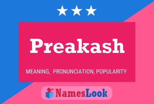 Preakash Name Poster