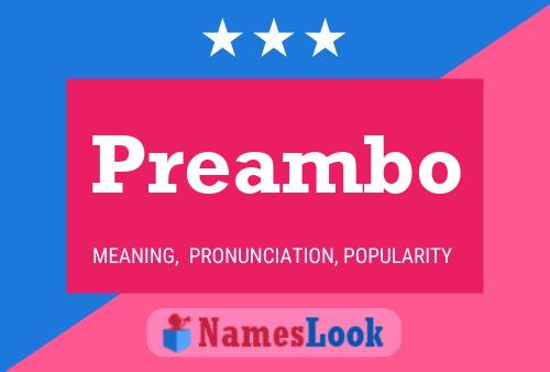 Preambo Name Poster