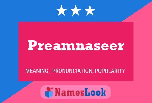 Preamnaseer Name Poster