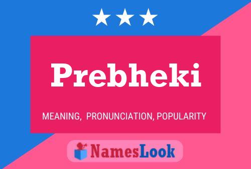 Prebheki Name Poster