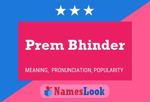 Prem Bhinder Name Poster