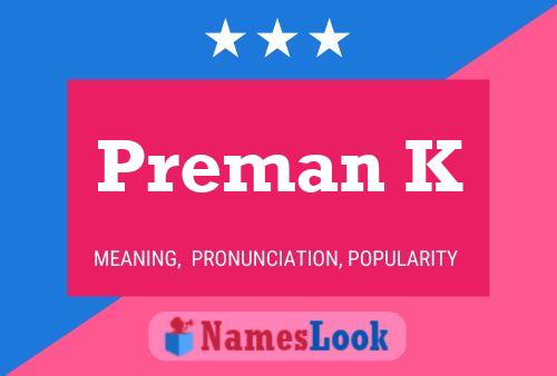 Preman K Name Poster