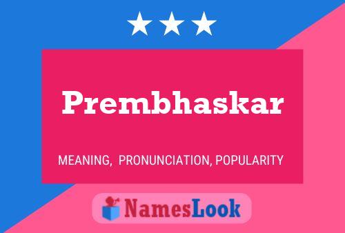 Prembhaskar Name Poster