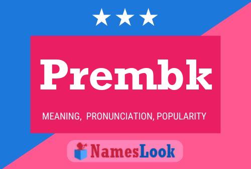 Prembk Name Poster