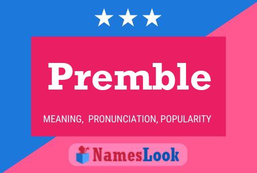 Premble Name Poster