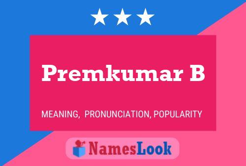 Premkumar B Name Poster