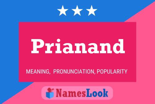 Prianand Name Poster