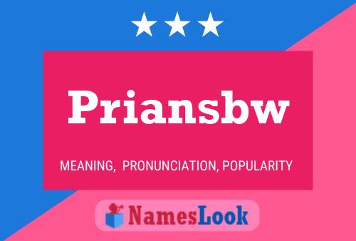 Priansbw Name Poster