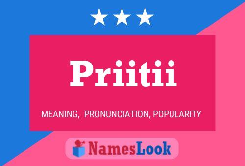 Priitii Name Poster