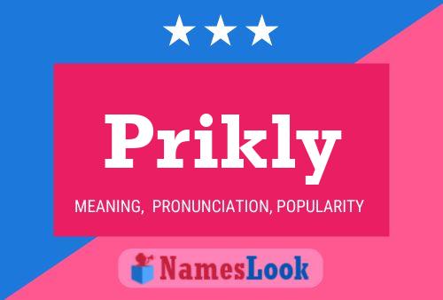 Prikly Name Poster