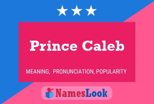 Prince Caleb Name Poster