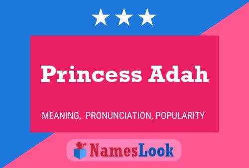 Princess Adah Name Poster