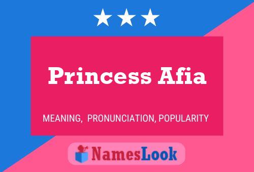 Princess Afia Name Poster