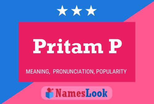 Pritam P Name Poster