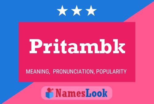 Pritambk Name Poster