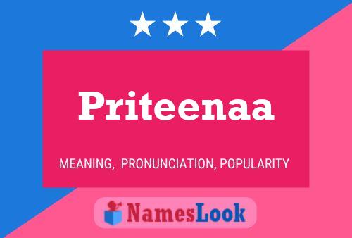 Priteenaa Name Poster