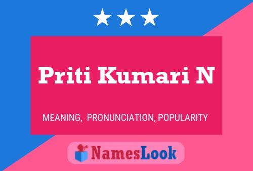 Priti Kumari N Name Poster