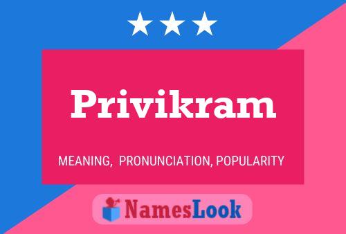 Privikram Name Poster