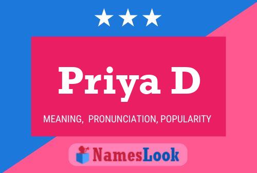 Priya D Name Poster