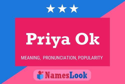 Priya Ok Name Poster