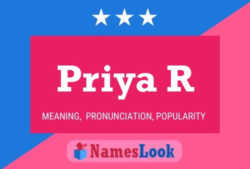 Priya R Name Poster