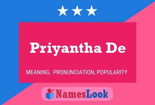 Priyantha De Name Poster