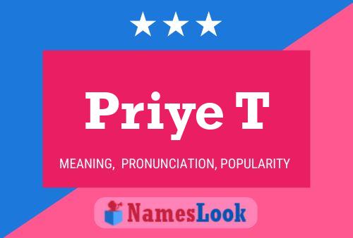 Priye T Name Poster