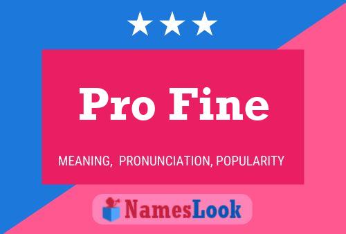 Pro Fine Name Poster