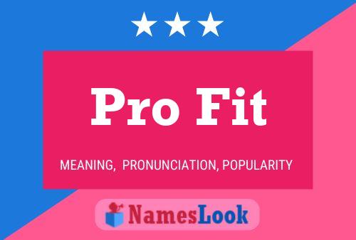 Pro Fit Name Poster