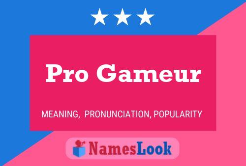 Pro Gameur Name Poster