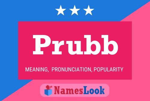 Prubb Name Poster