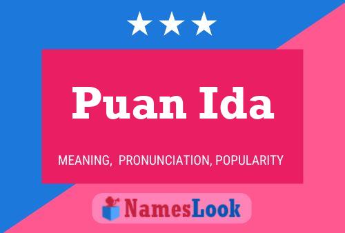 Puan Ida Name Poster