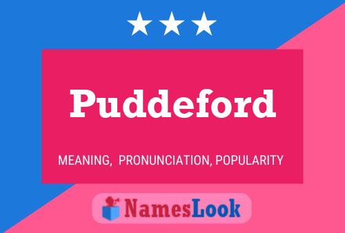 Puddeford Name Poster