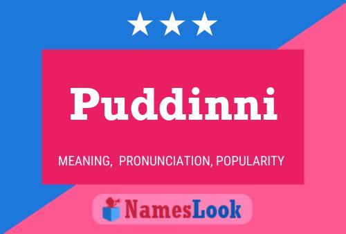 Puddinni Name Poster