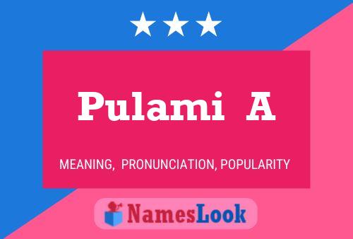 Pulami  A Name Poster