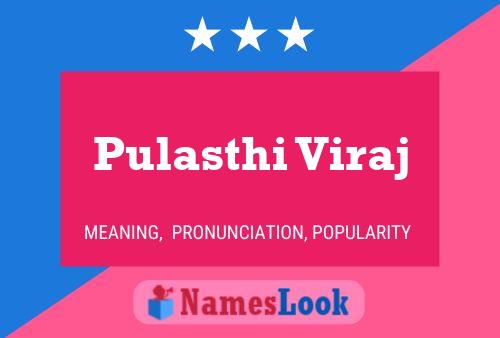 Pulasthi Viraj Name Poster