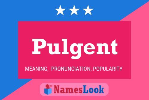 Pulgent Name Poster