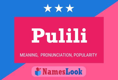 Pulili Name Poster