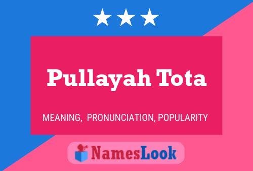 Pullayah Tota Name Poster