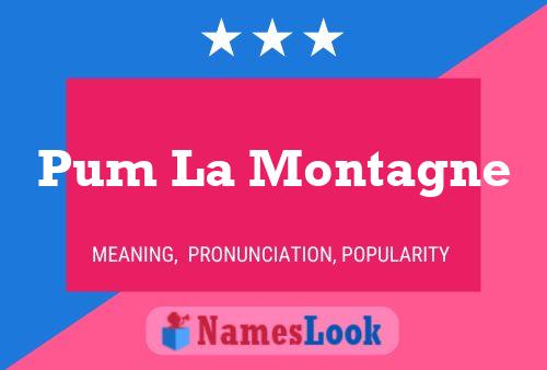 Pum La Montagne Name Poster