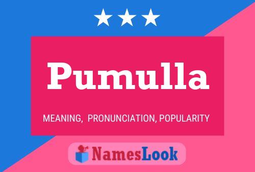 Pumulla Name Poster