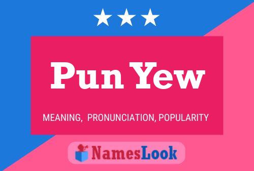 Pun Yew Name Poster