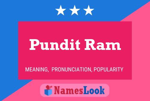 Pundit Ram Name Poster