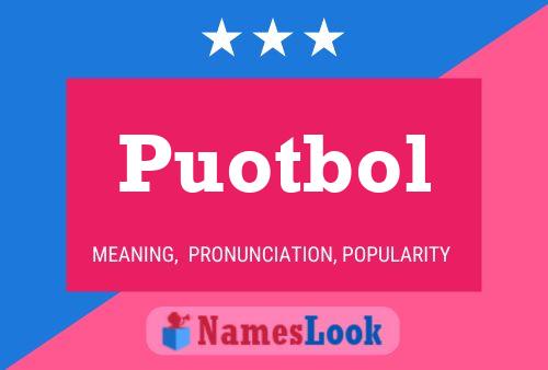 Puotbol Name Poster