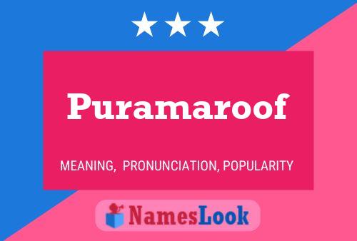 Puramaroof Name Poster