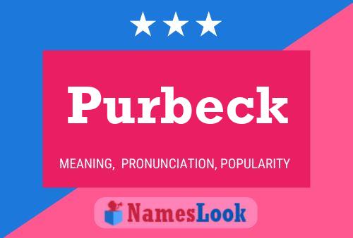 Purbeck Name Poster